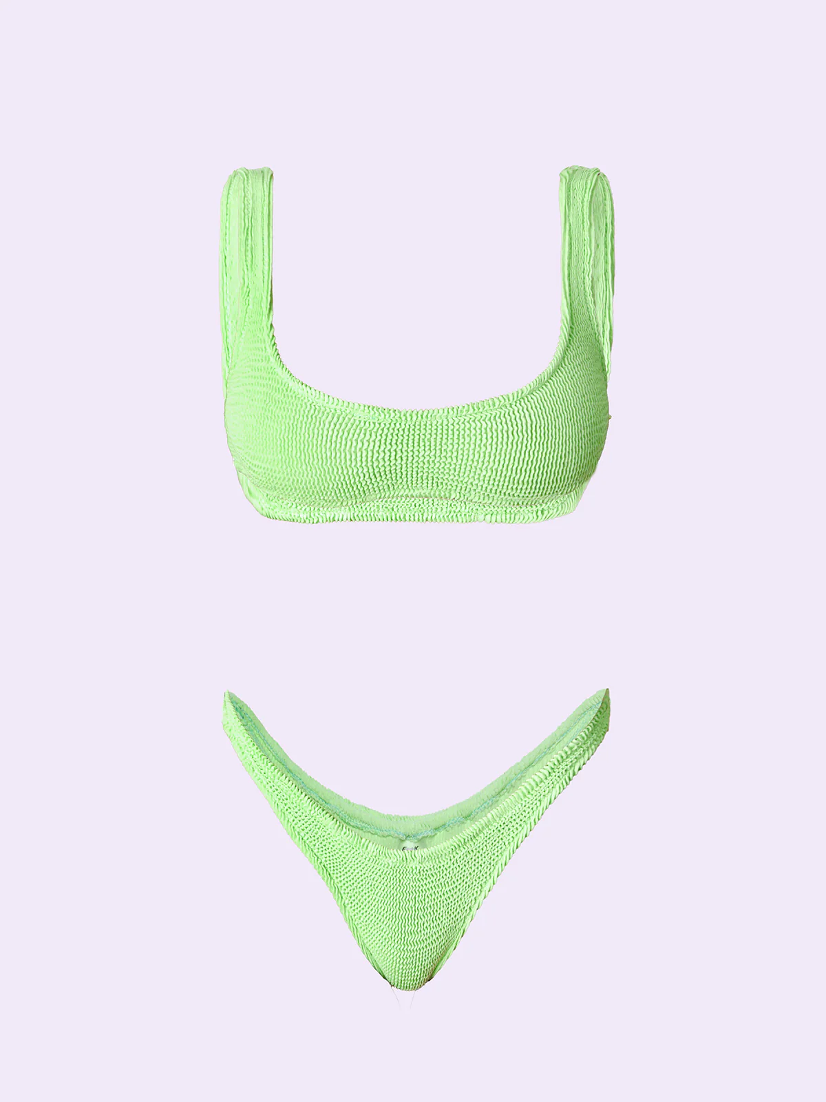 Bikini Donna F**K Crazy Top con Slip Americano Fisso Verde SW0401-GN - Image 3