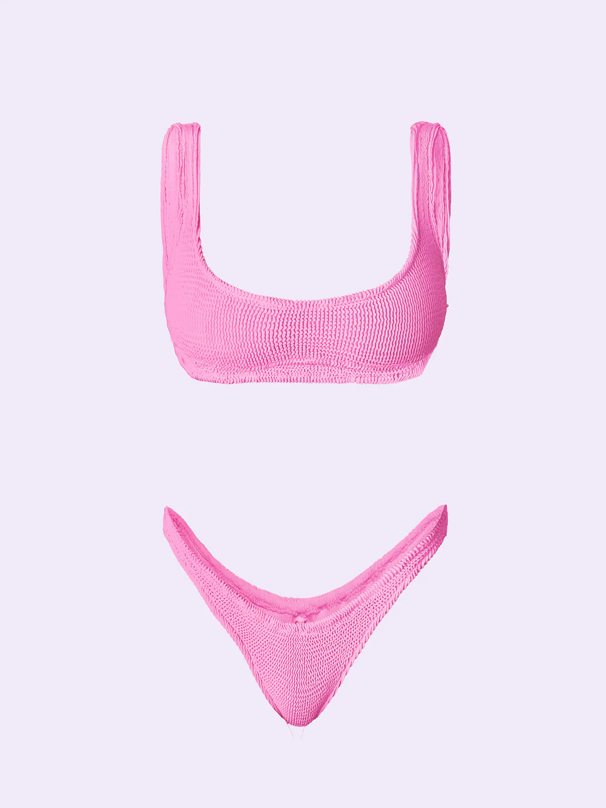 Bikini Donna F**K Crazy Top con Slip Americano Fisso Rosa SW0401-PK - Image 3
