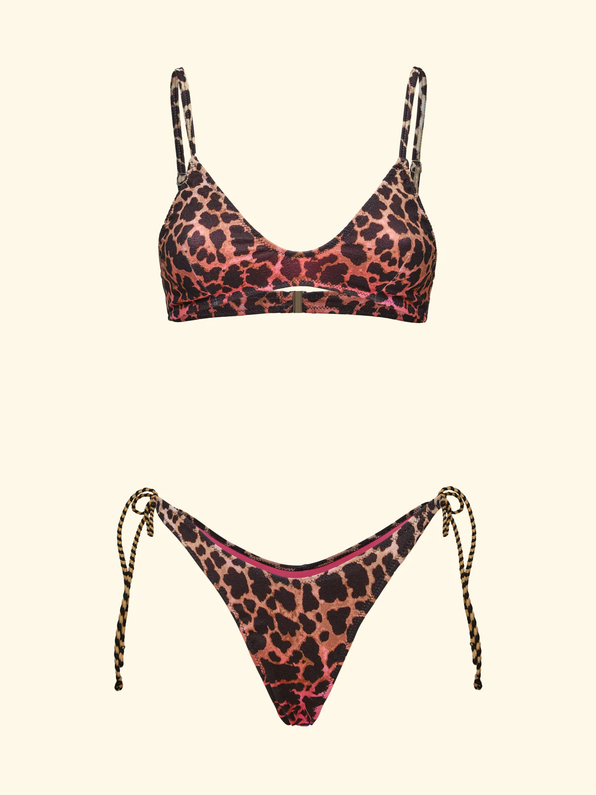 Bikini Donna F**K Top Fisso e Slip Americano Regolabile Fantasia SW0191-X08 - Image 3