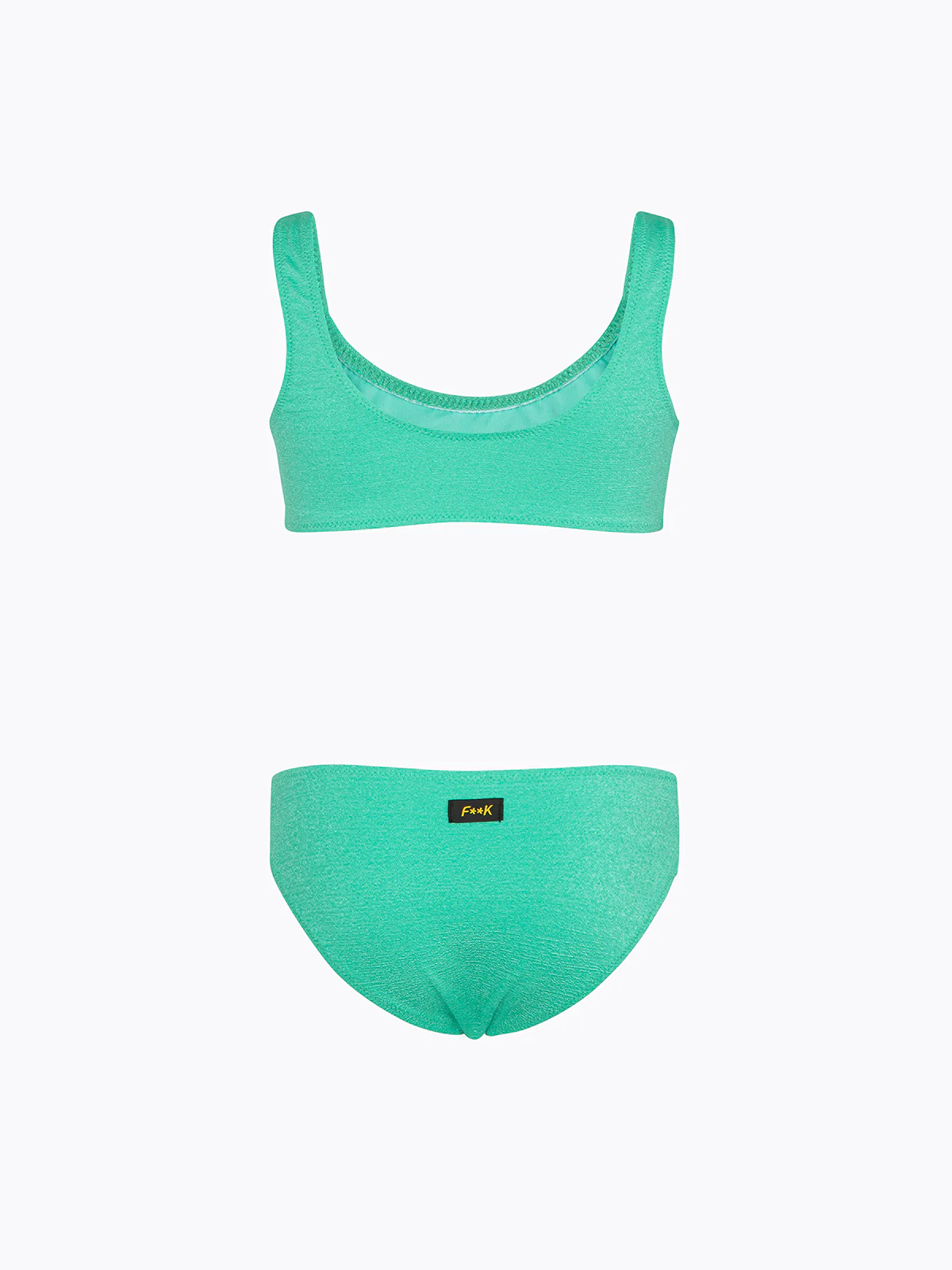 Bikini Bambina F**K Top con Slip Fisso Verde Acqua SG0521-AQ - Image 2