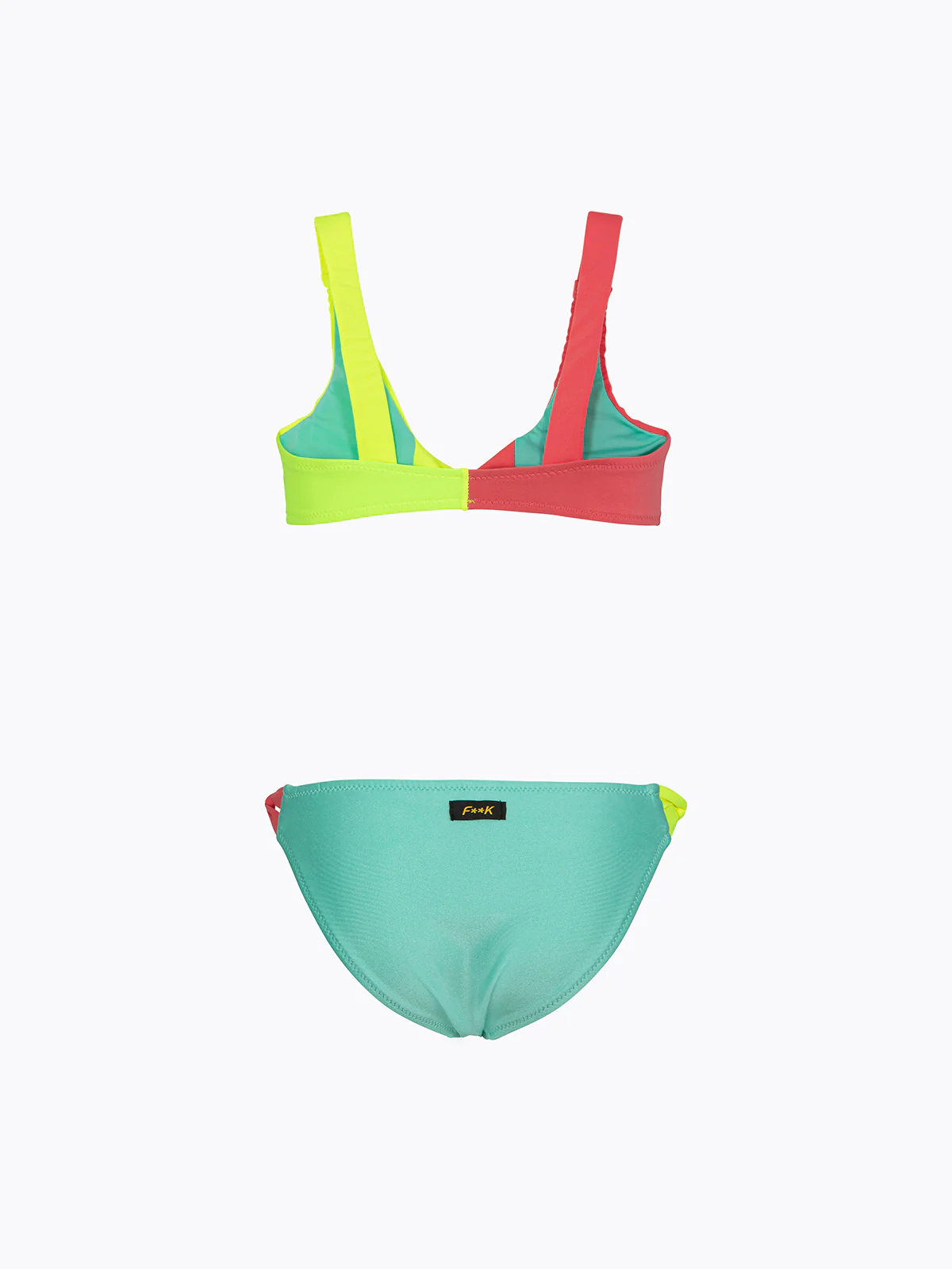 Bikini Bambina F**K Top con Slip Fisso Verde Acqua SG0635-AQ - Image 2