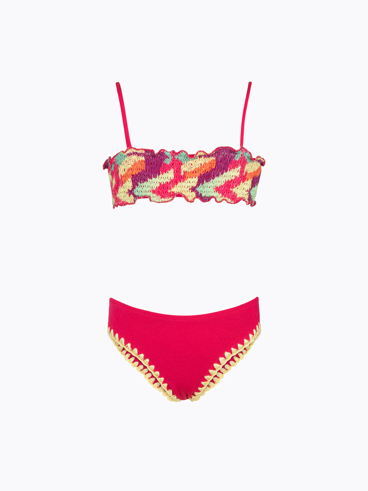 Bikini Bambina F**K Top con Slip Fisso Fantasia SG0211-X13