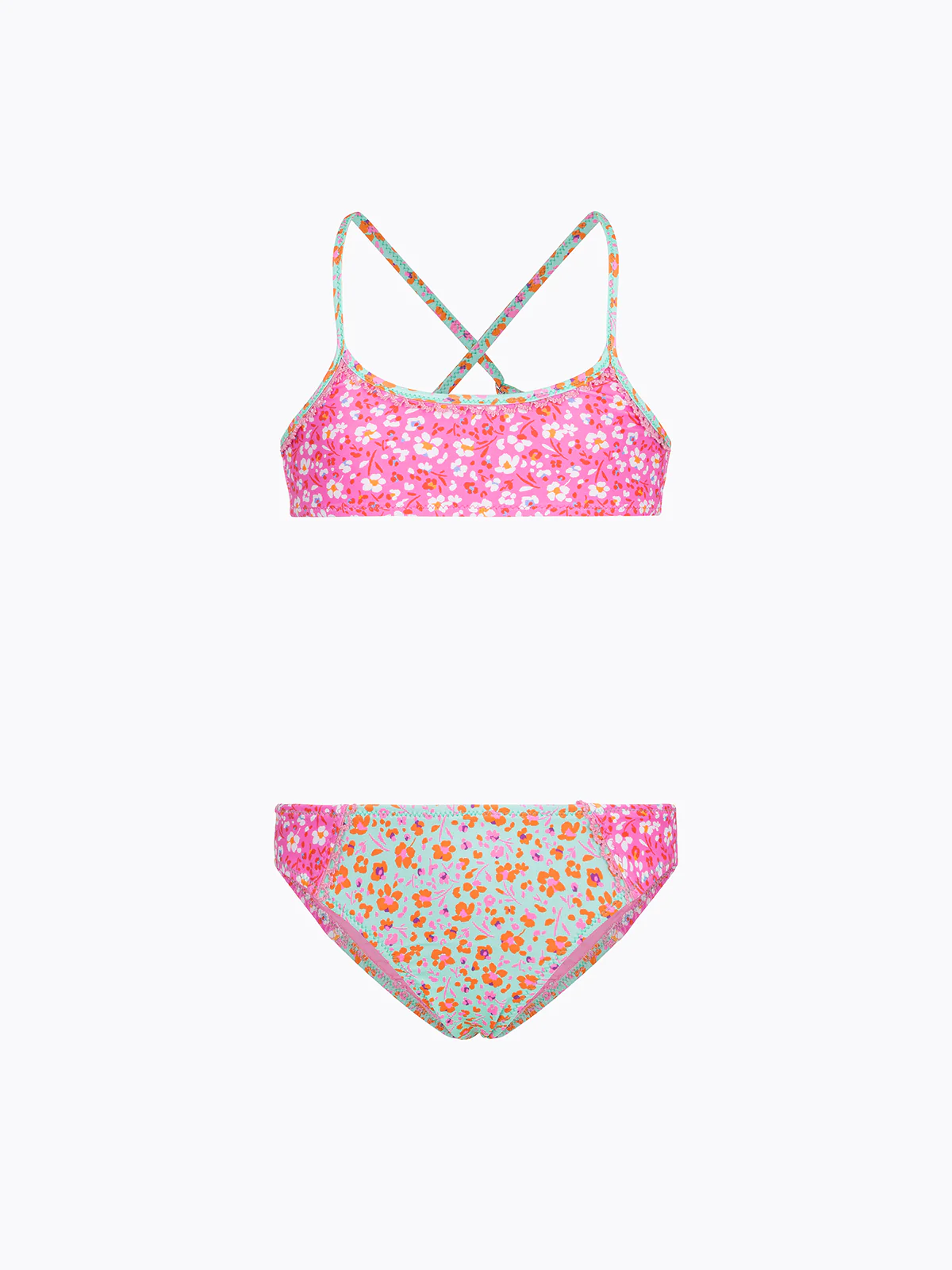 Bikini Bambina F**K Top con Slip Fisso Fantasia SG0641-X99