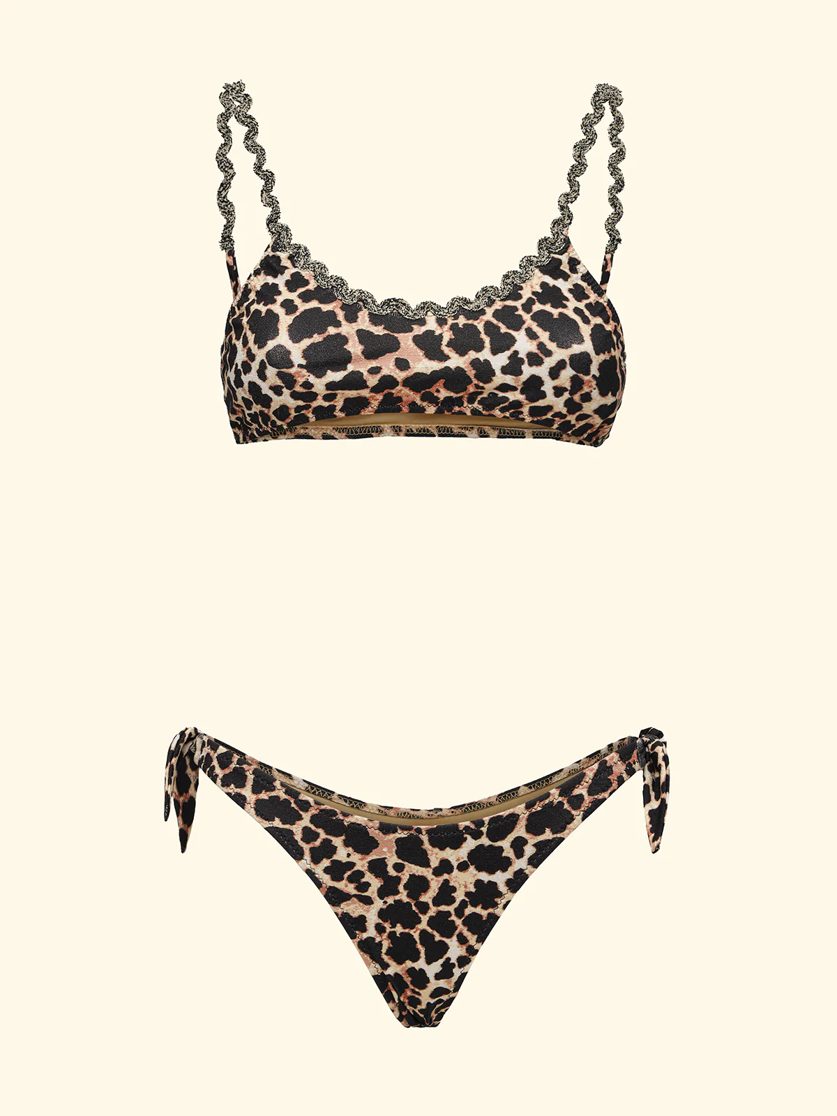 Bikini Donna F**K Top Fisso e Slip Regolabile Fantasia SW0132-X01 - Image 3