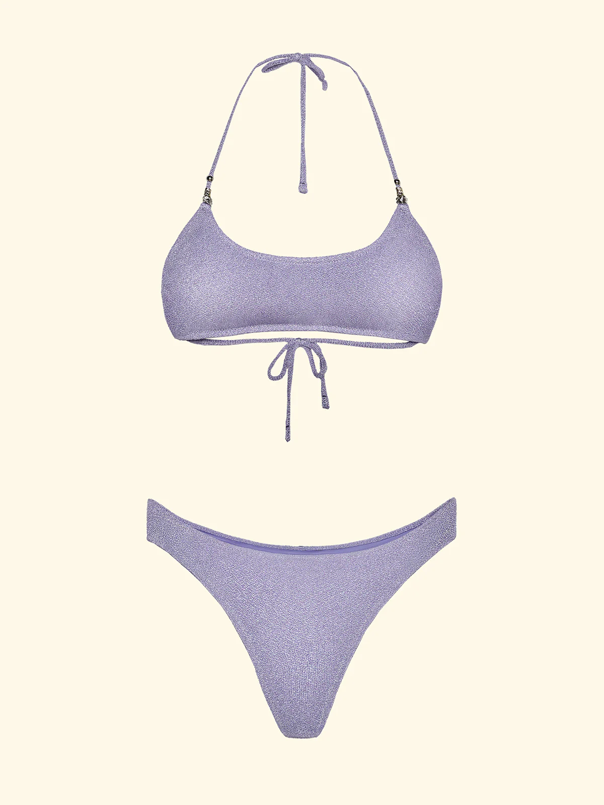 Bikini Donna F**K Top Regolabile con Slip Culotte Fissa Lilla SW1102-LC - Image 3