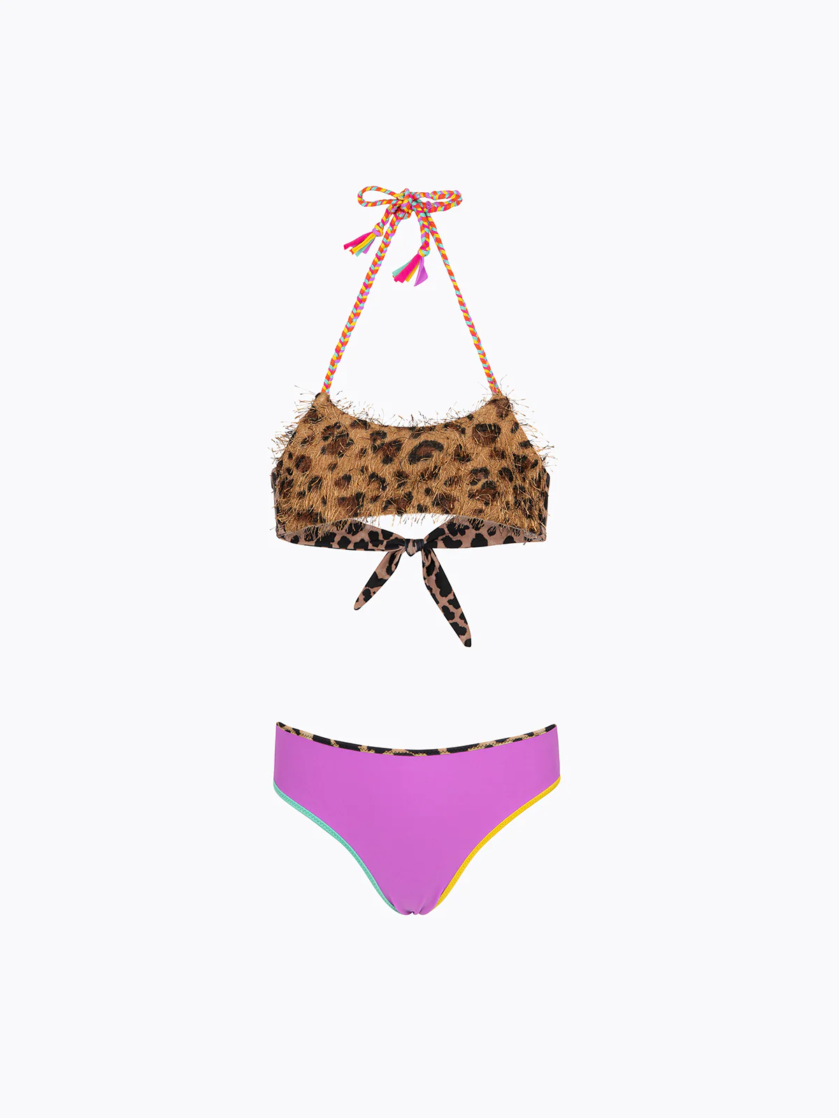 Bikini Bambina F**K Top Regolabile con Slip Fisso Fantasia SG0101-X02