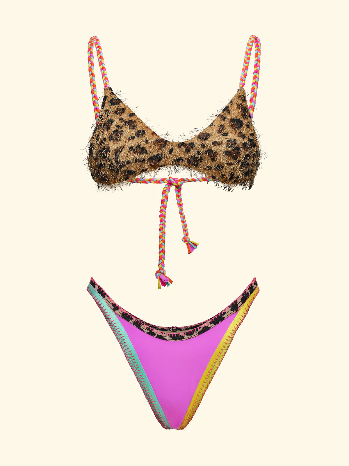 Bikini Donna F**K Top Regolabile con Slip Fisso Fantasia SW0111X10 - Image 3