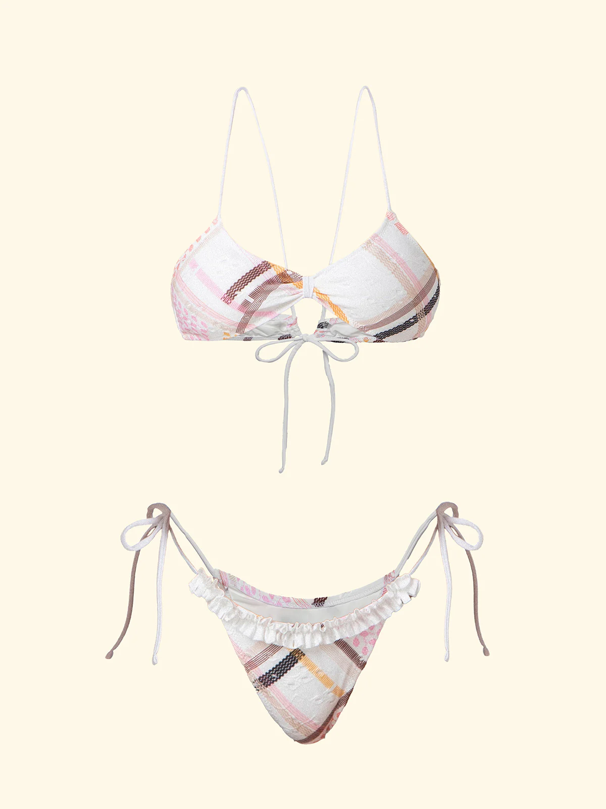Bikini Donna F**K Top Regolabile con Slip Regolabile Fantasia SW0712-X67 - Image 3