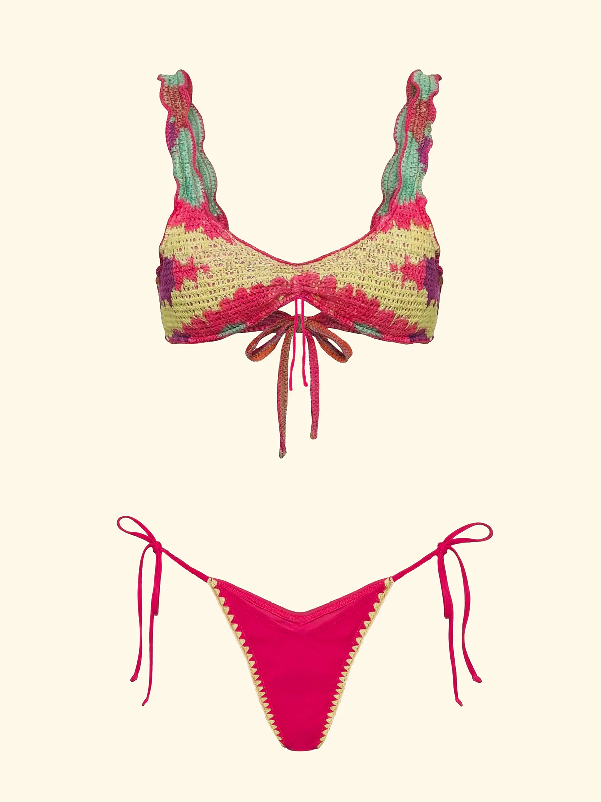Bikini Donna F**K Top con Slip Regolabile Fantasia SW0292-X13 - Image 3