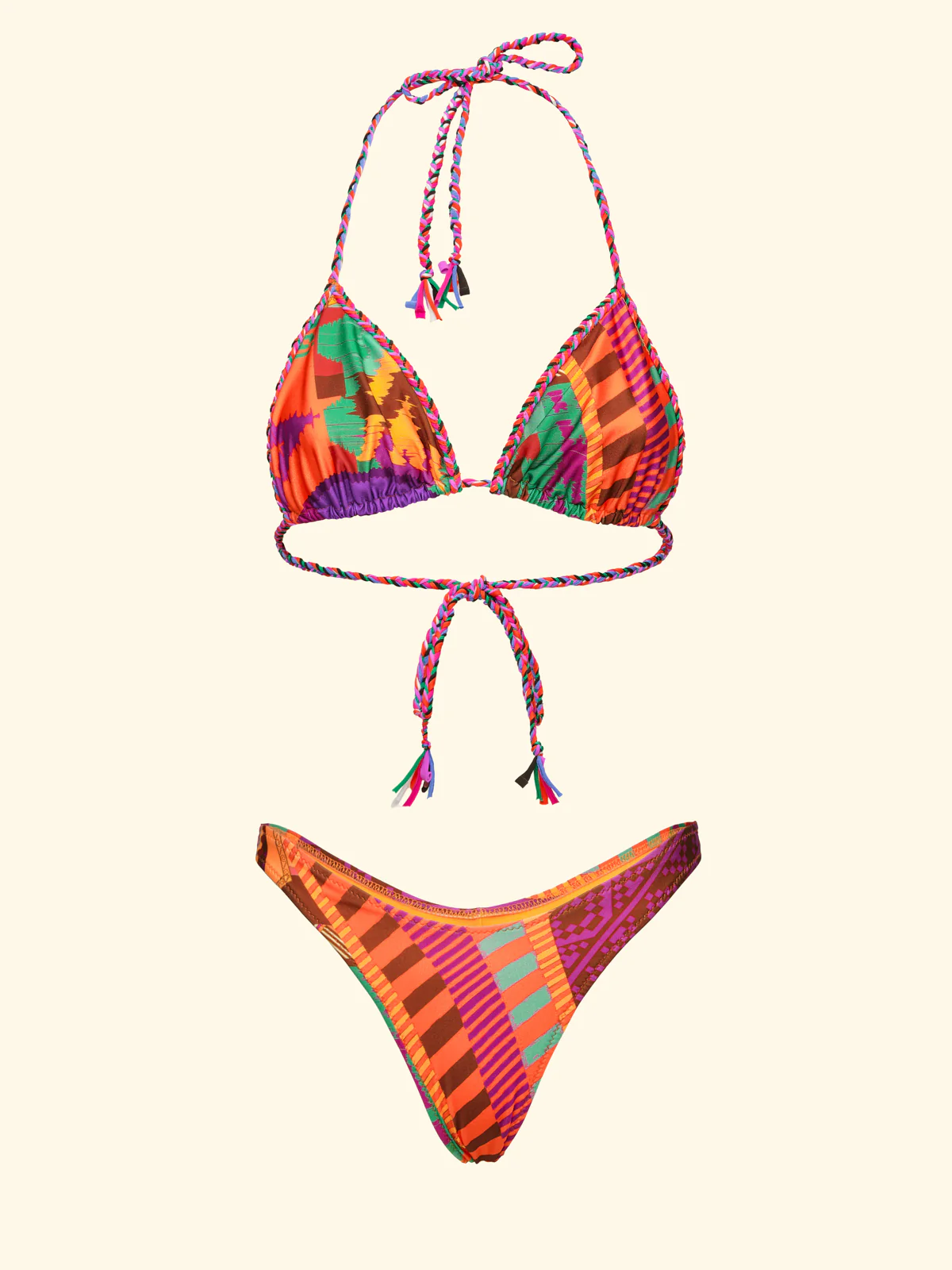 Bikini Donna F**K Triangolo con Slip Americano Fisso Fantasia SW0220-X11 - Image 3