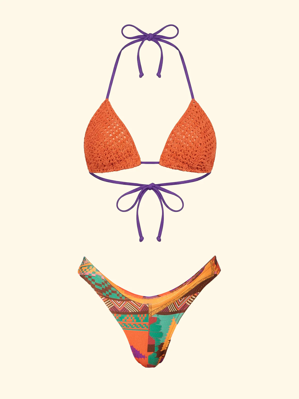 Bikini Donna F**K Triangolo con Slip Americano Fisso Fantasia SW0213-X11 - Image 3