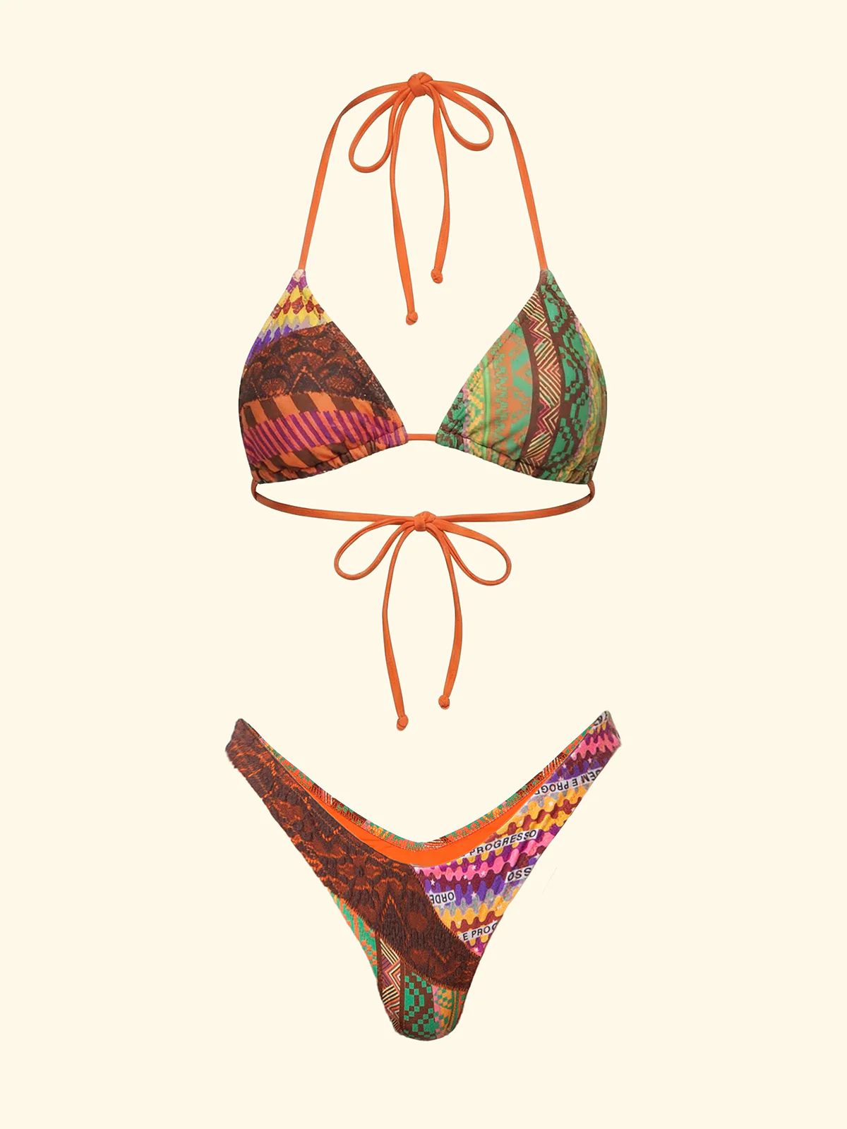 Bikini Donna F**K Triangolo con Slip Americano Fisso Fantasia SW0200-X11 - Image 3