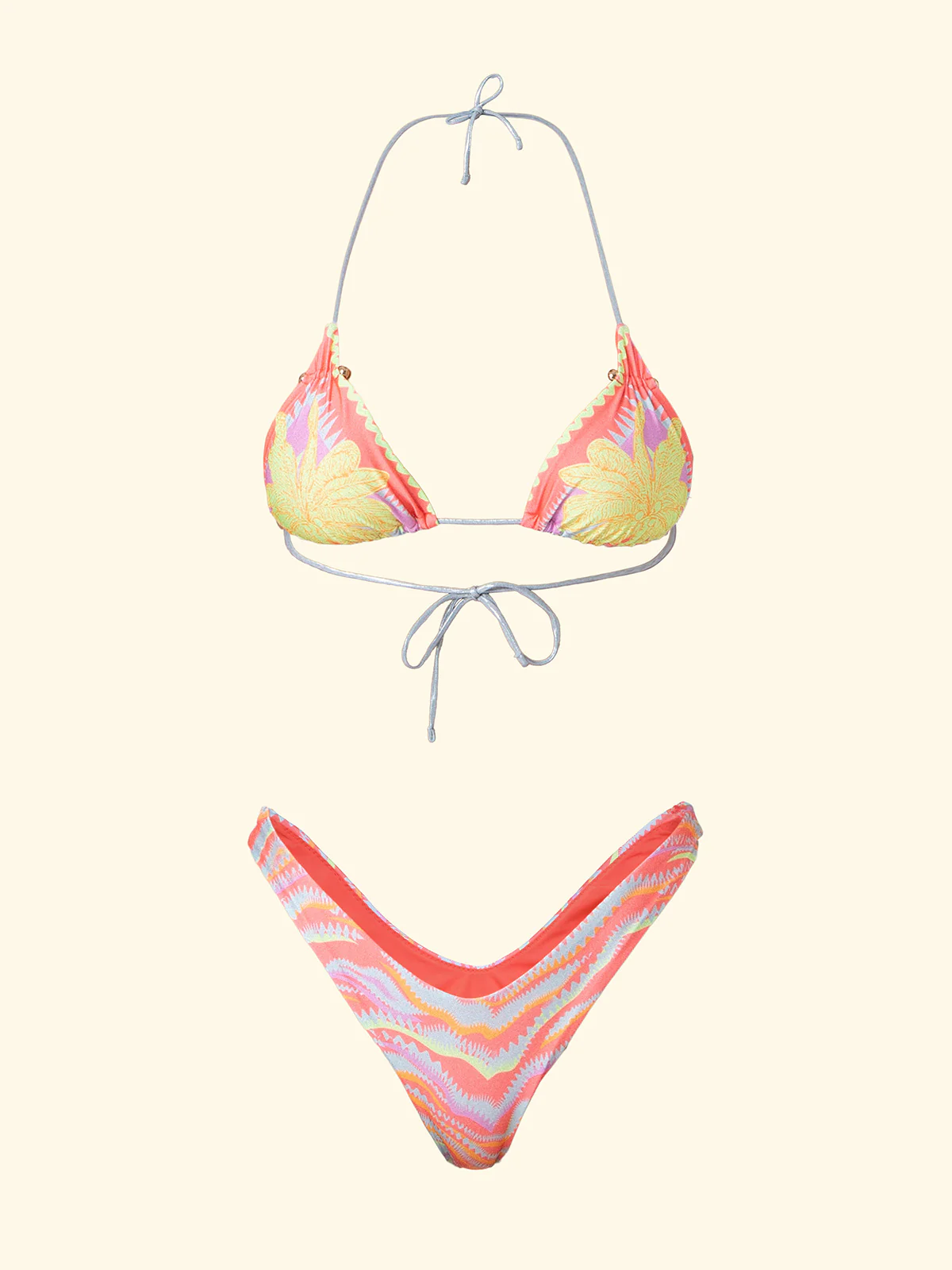 Bikini Donna F**K Triangolo con Slip Americano Fisso Fantasia SW0330-X35 - Image 3