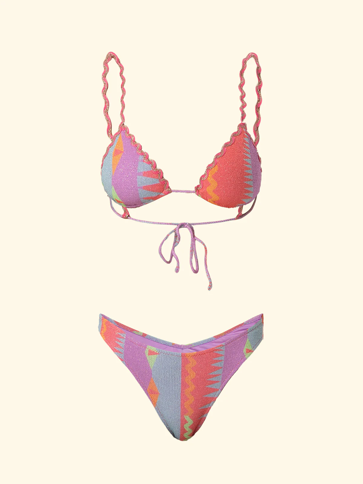Bikini Donna F**K Triangolo con Slip Americano Fisso Fantasia SW0370-X26 - Image 3