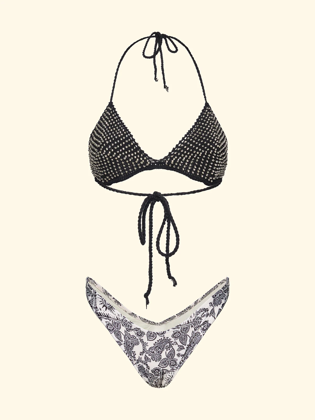 Bikini Donna F**K Triangolo con Slip Americano Fisso Fantasia SW0401-X36 - Image 3