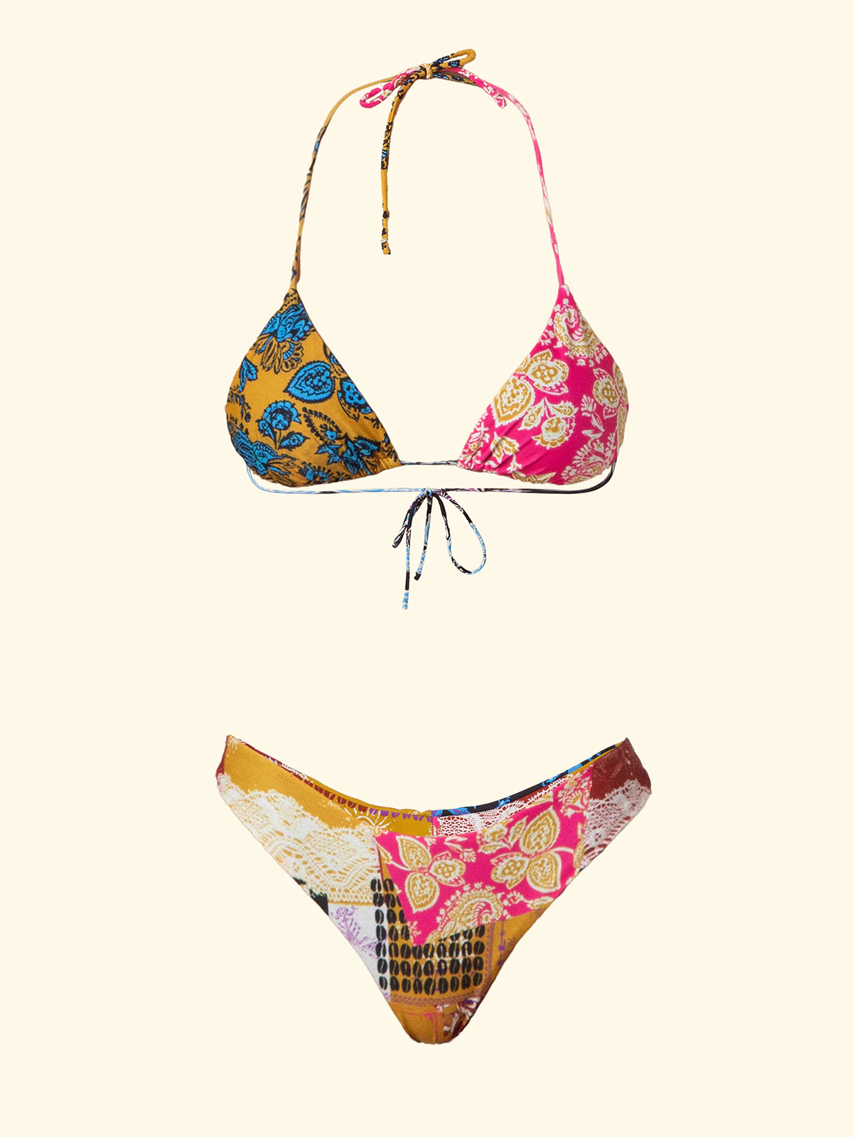 Bikini Donna F**K Triangolo con Slip Americano Fisso Fantasia SW2104-X45 - Image 3