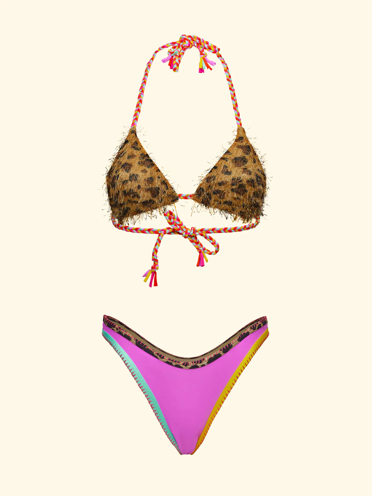 Bikini Donna F**K Triangolo con Slip Americano Fisso Fantasia SW0110-X10 - Image 3