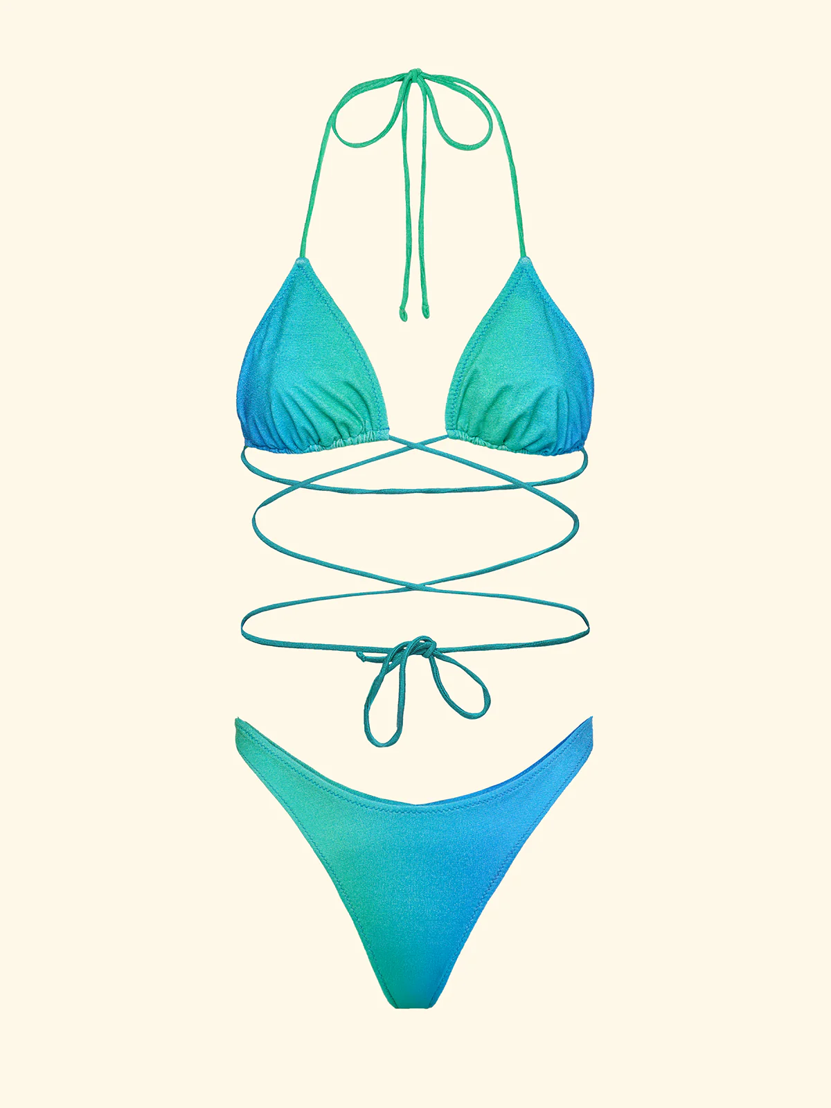 Bikini Donna F**K Triangolo con Slip Americano Fisso Fantasia SW1851-X82 - Image 3