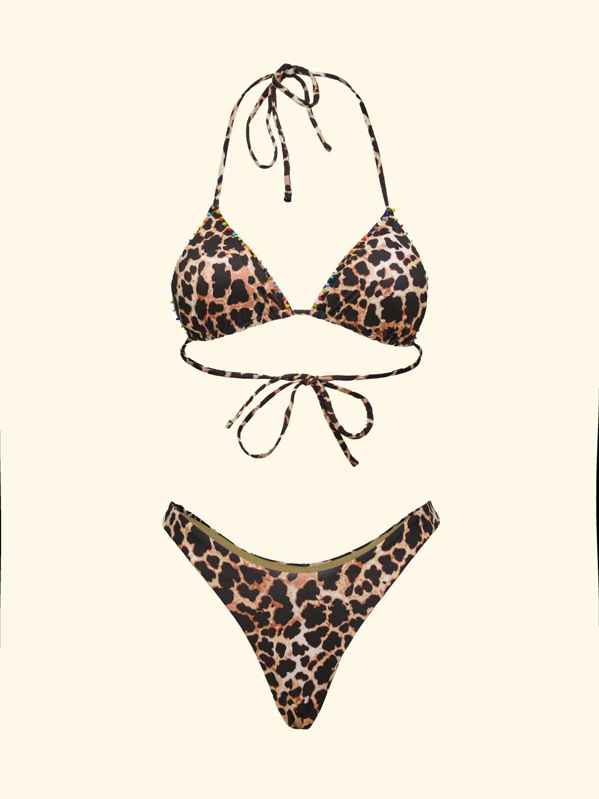 Bikini Donna F**K Triangolo con Slip Americano Fisso Fantasia SW0100-X01 - Image 3