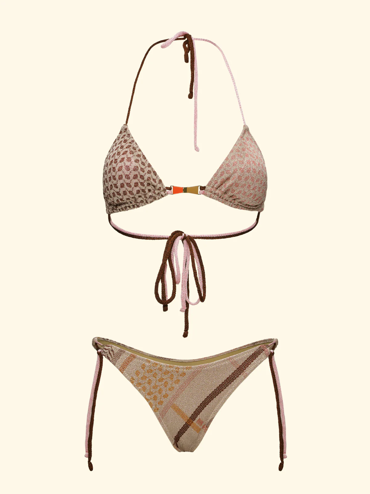 Bikini Donna F**K Triangolo con Slip Americano regolabile Fantasia SW0741-X80 - Image 3