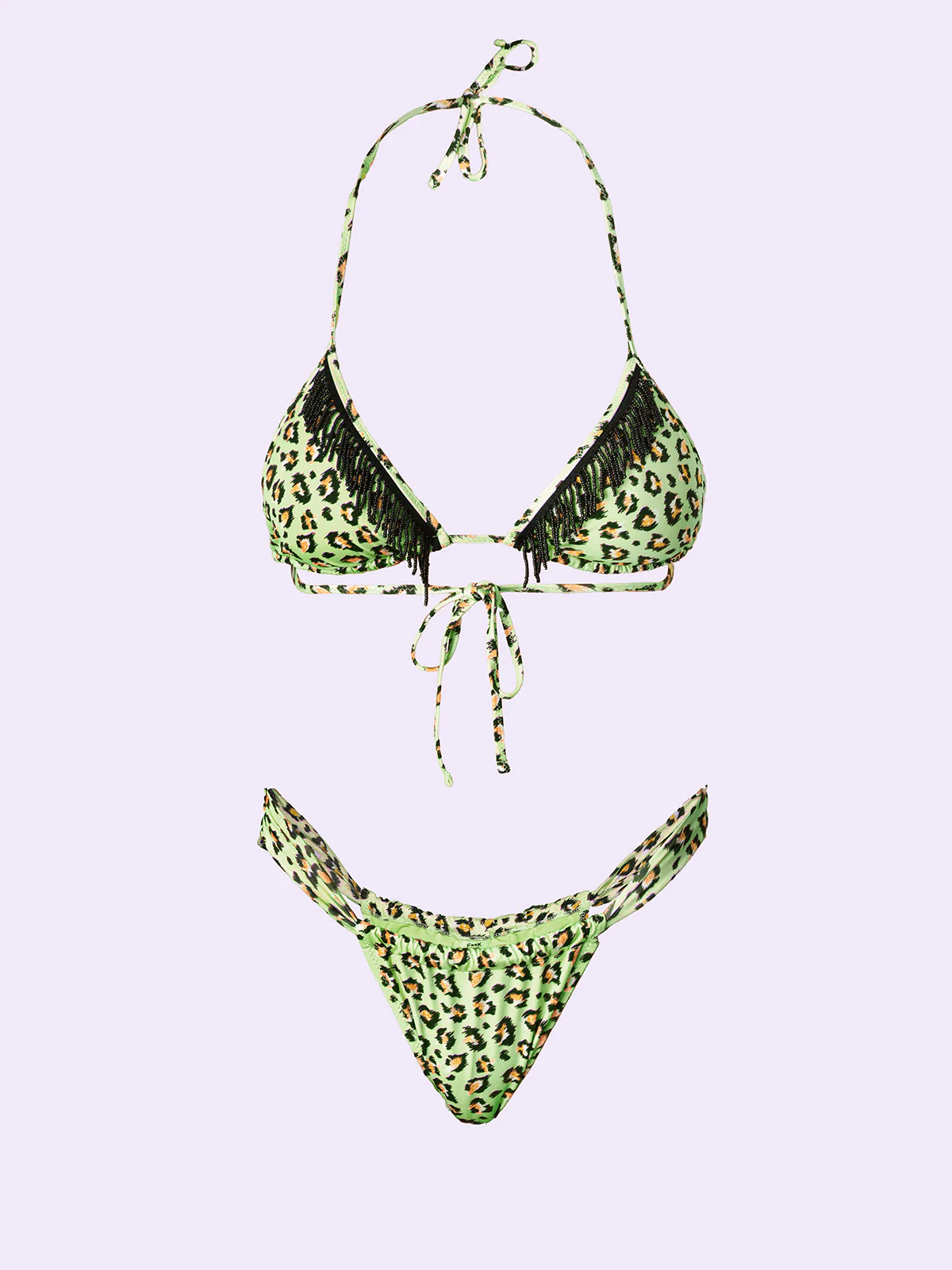 Bikini Donna F**K Crazy Triangolo con Slip Brasiliano Fisso Fantasia SW0700-X27 - Image 3