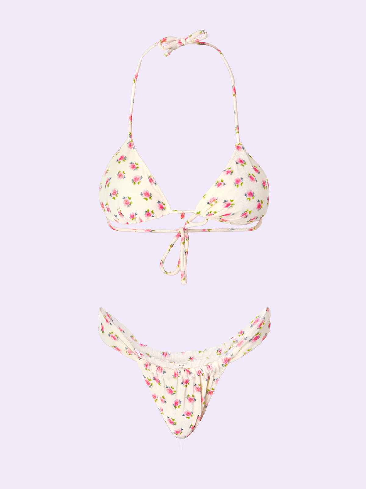 Bikini Donna F**K Crazy Triangolo con Slip Brasiliano Fisso Fantasia SW0110-X02 - Image 3
