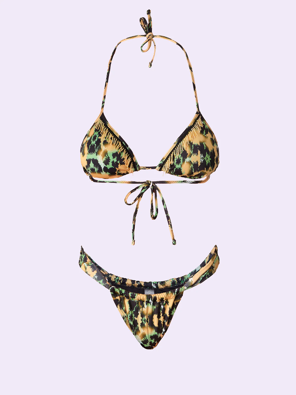 Bikini Donna F**K Crazy Triangolo con Slip Brasiliano Fisso Fantasia SW0700-X20 - Image 3