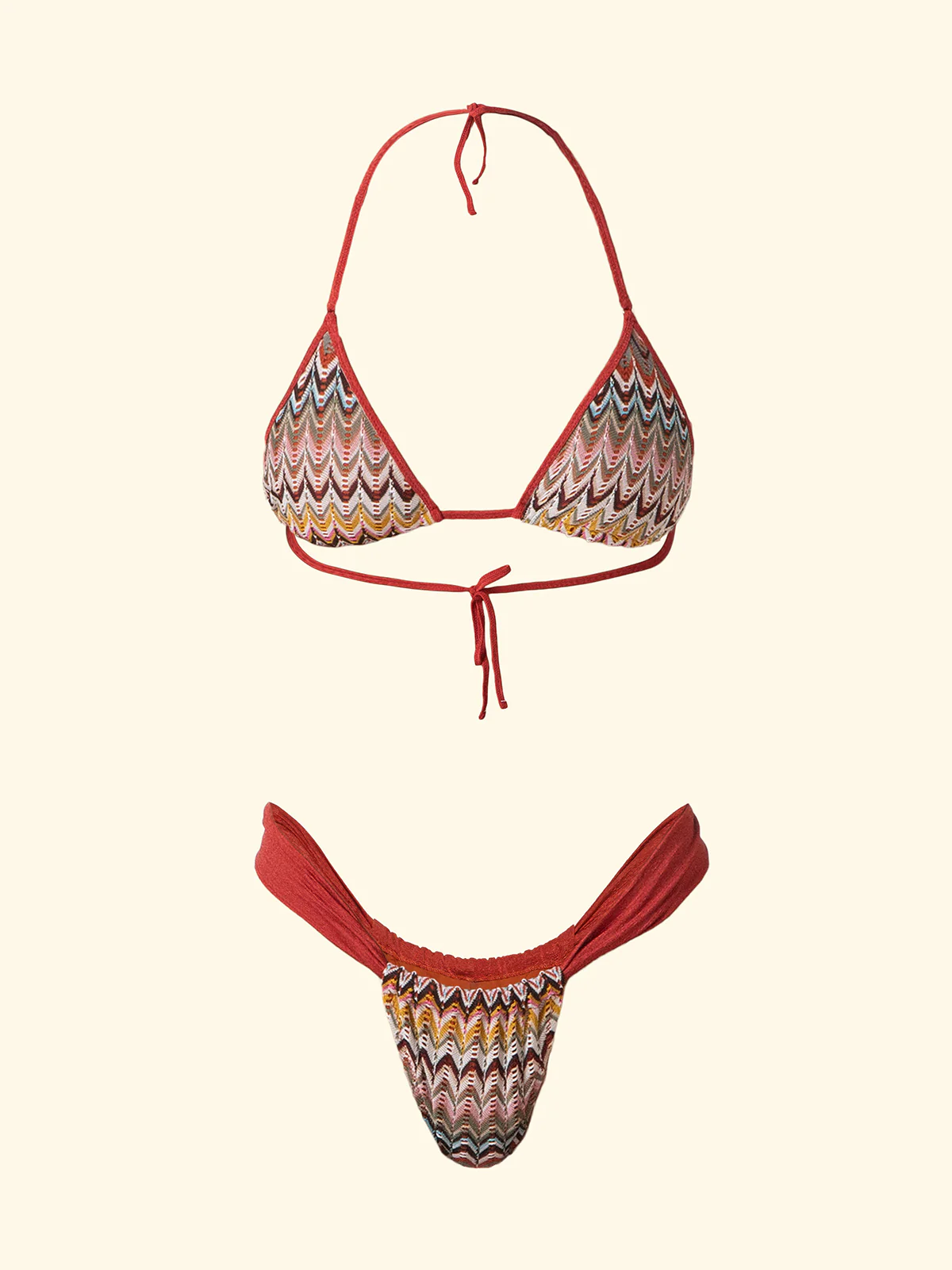 Bikini Donna F**K Triangolo con Slip Brasiliano Fisso Fantasia SW0420-RU - Image 3