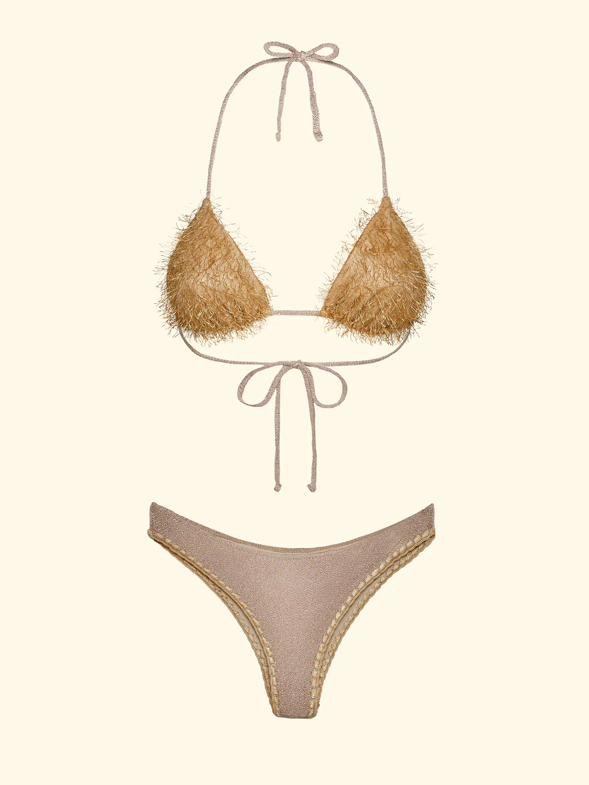 Bikini Donna F**K Triangolo con Slip Culotte Fissa Gold SW1122-GD - Image 3