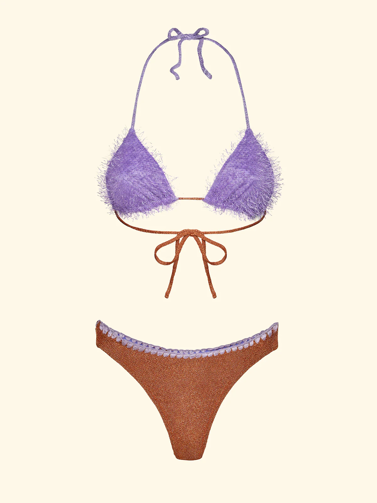 Bikini Donna F**K Triangolo con Slip Perizoma Arancione SW1120-OR - Image 3