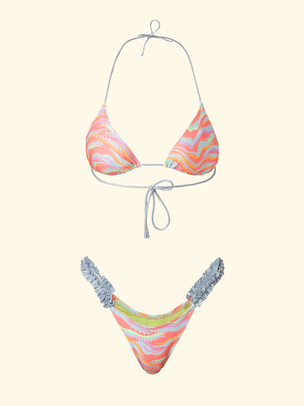 Bikini Donna F**K Triangolo con Slip Fisso Fantasia SW0350-X21 - Image 3