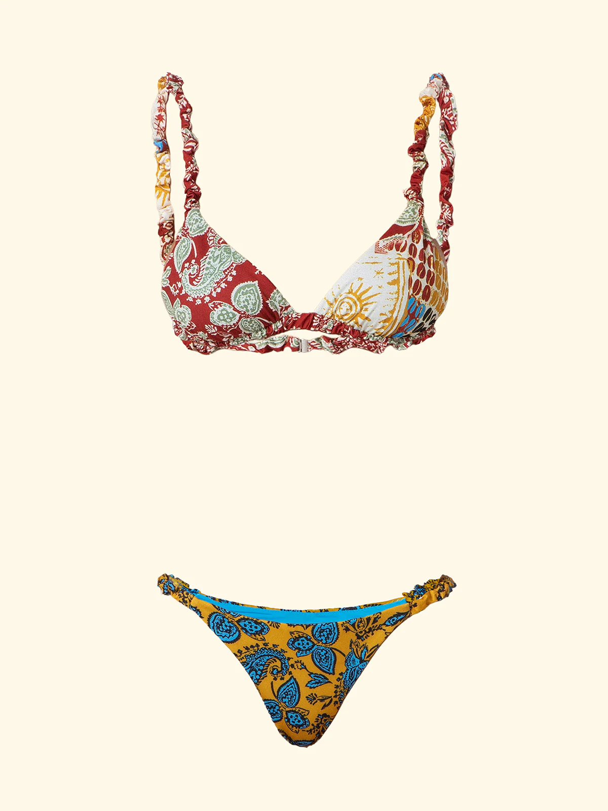 Bikini Donna F**K Triangolo con Slip Fisso Fantasia SW2904-X38 - Image 3