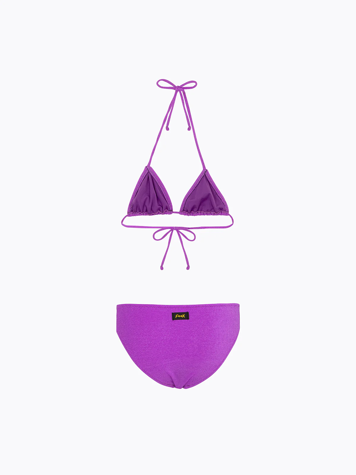 Bikini Bambina F**K Triangolo con Slip Fisso Viola SG0520-PR - Image 2