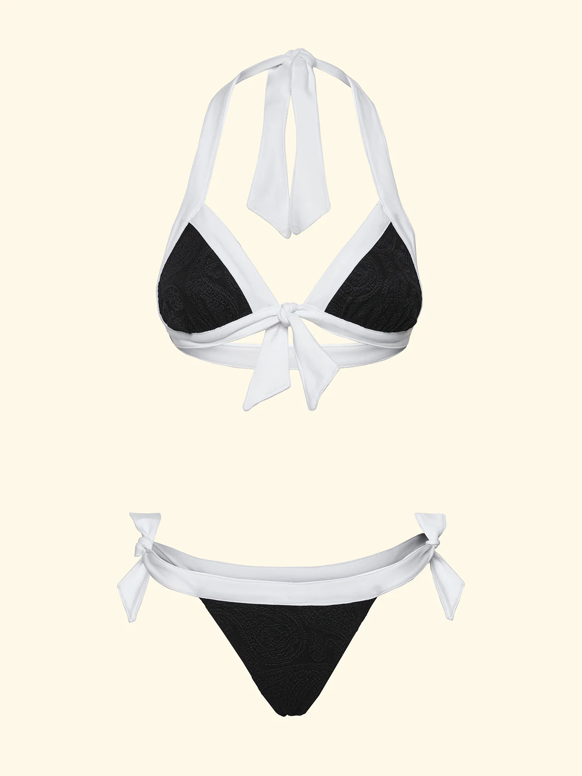 Bikini Donna F**K Triangolo con Slip Regolabile Nero SW0530-BK - Image 3