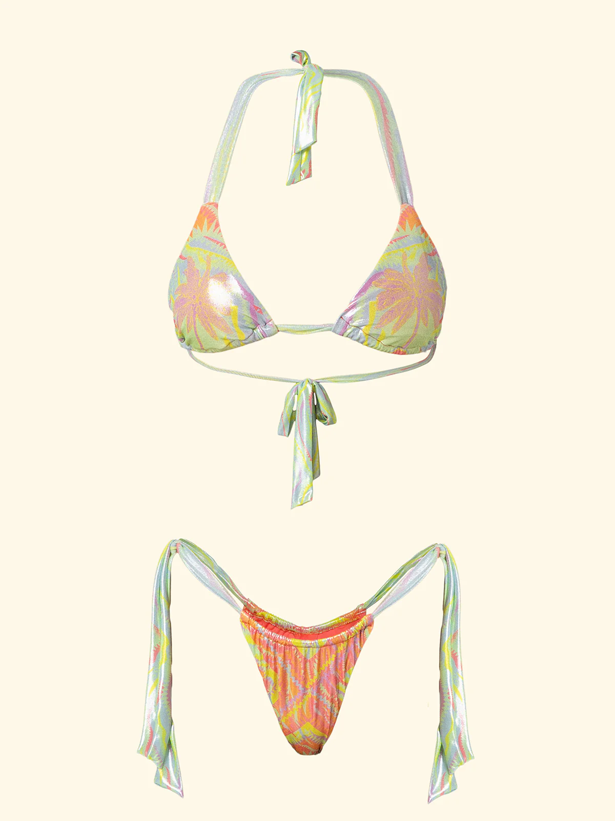 Bikini Donna F**K Triangolo con Slip Regolabile Fantasia SW0310-X25 - Image 3