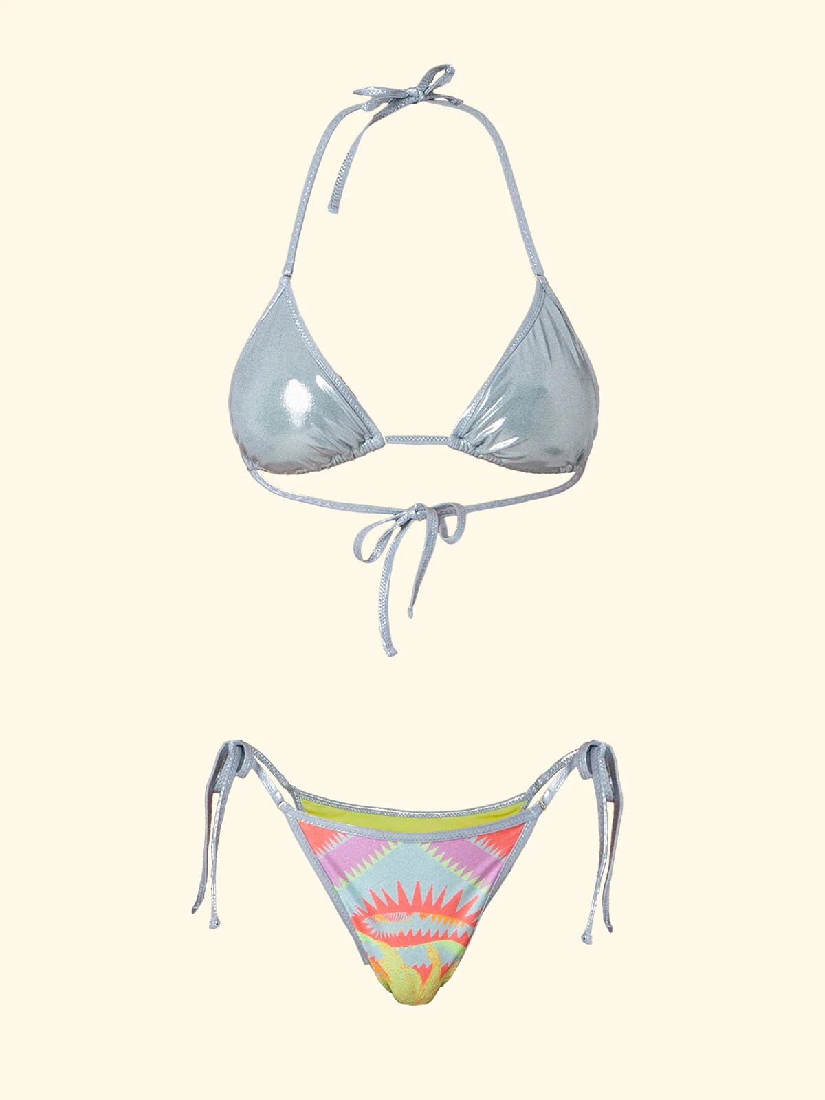 Bikini Donna F**K Triangolo con Slip Regolabile Fantasia SW0361-X26 - Image 3