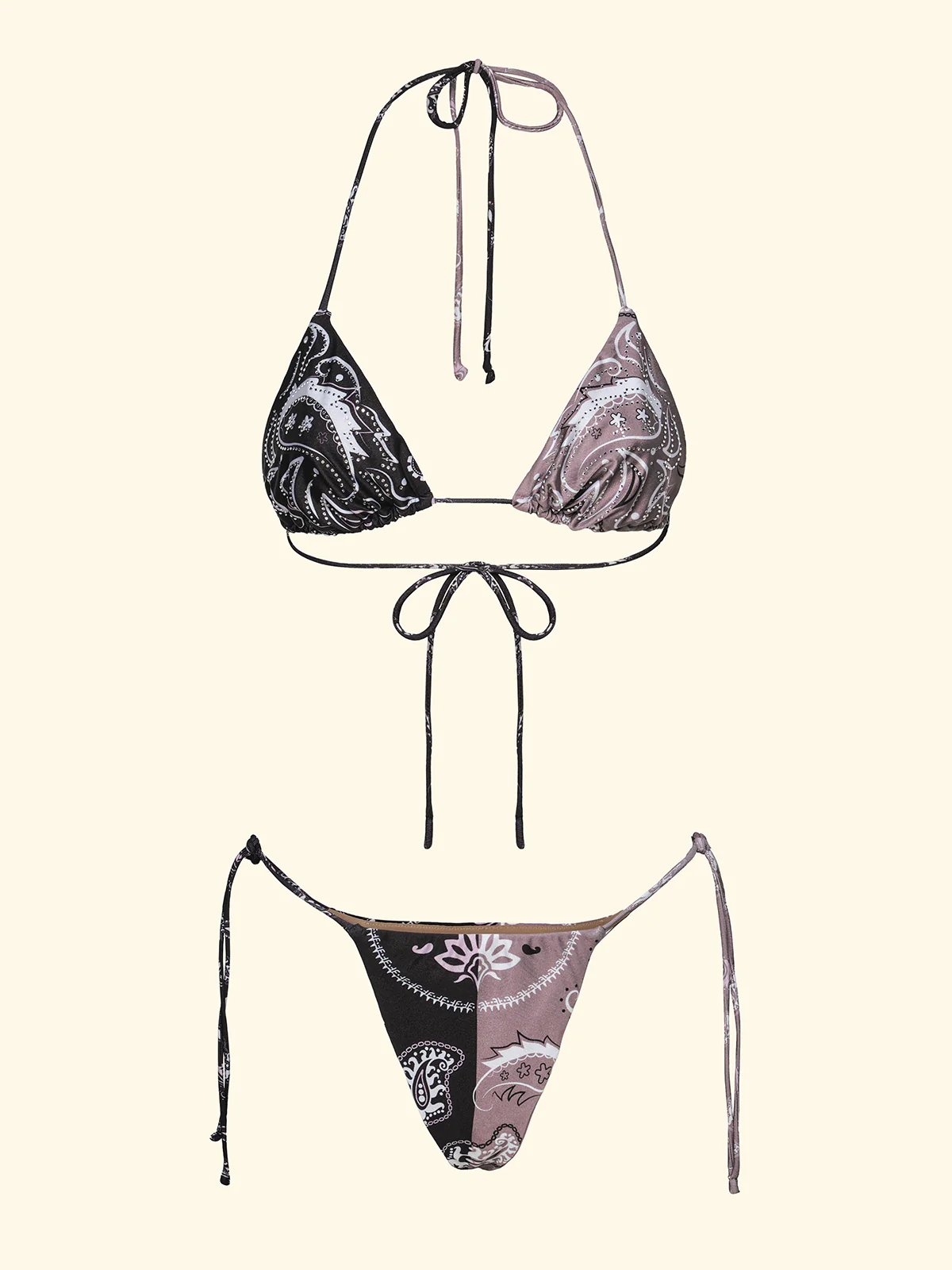 Bikini Donna Triangolo con Slip Regolabile Fantasia SW0500-X55 - Image 3