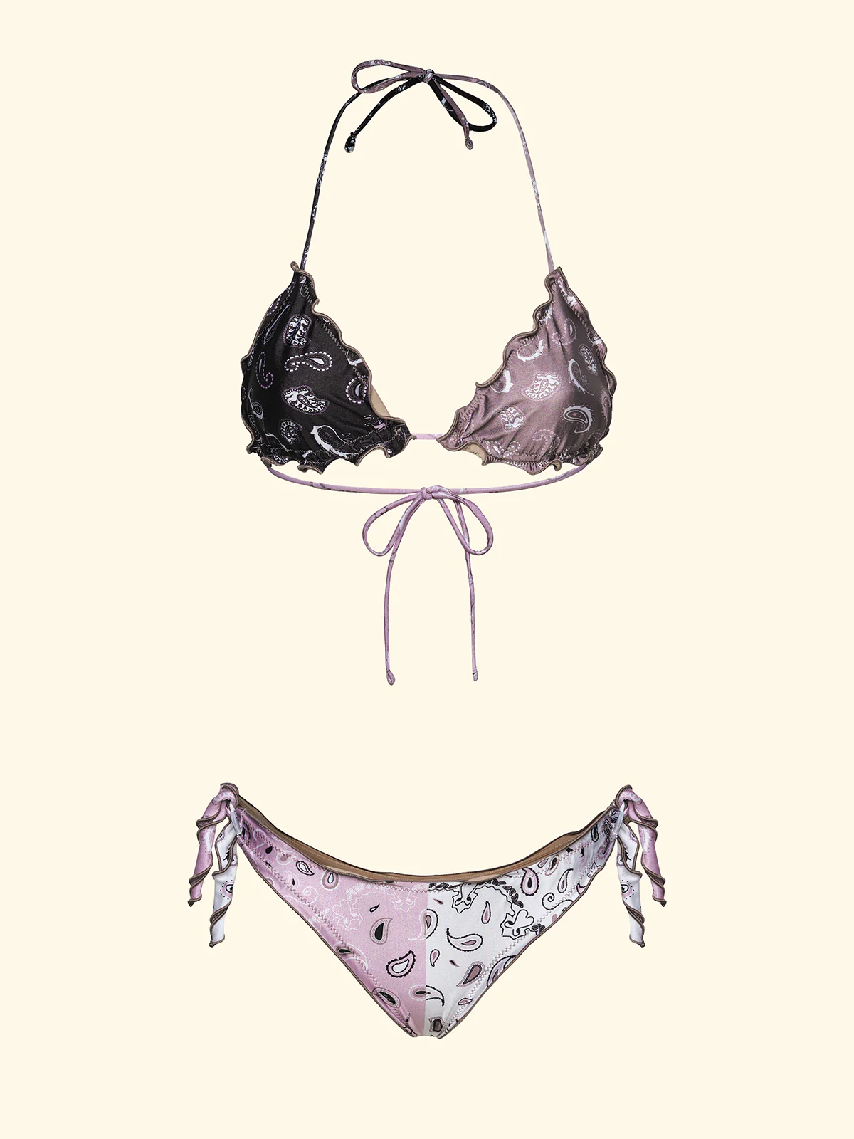 Bikini Donna F**K Triangolo con Slip Regolabile Fantasia SW2505-X55 - Image 3