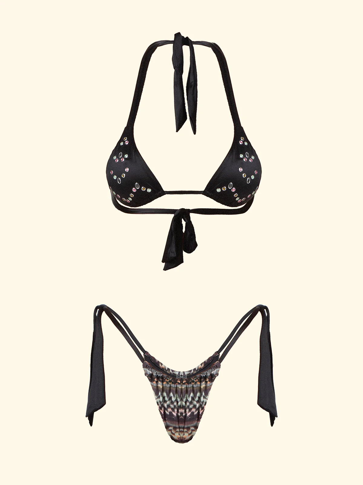 Bikini Donna F**K Triangolo con Slip regolabile Fantasia SW0620-X65 - Image 3