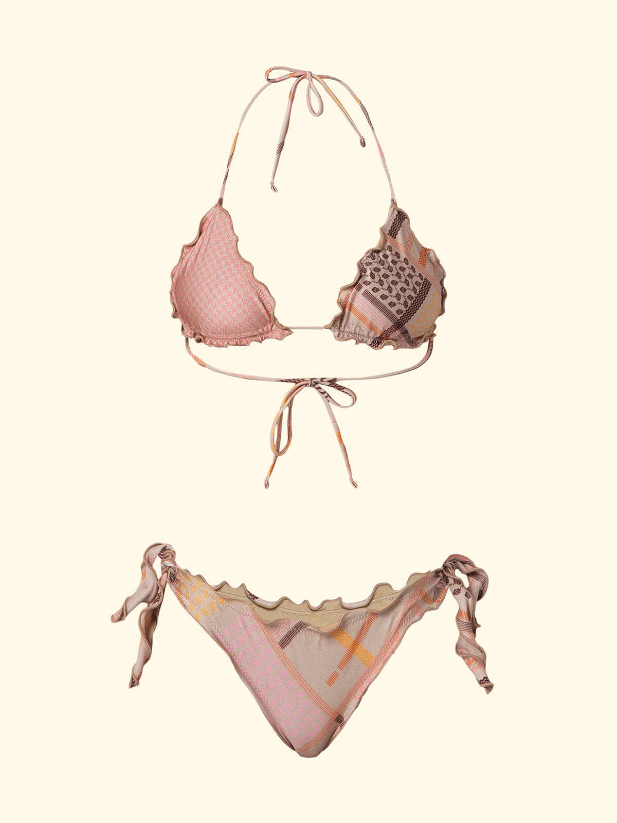 Bikini Donna F**K Triangolo con Slip Regolabile Fantasia SW2507-X69 - Image 3