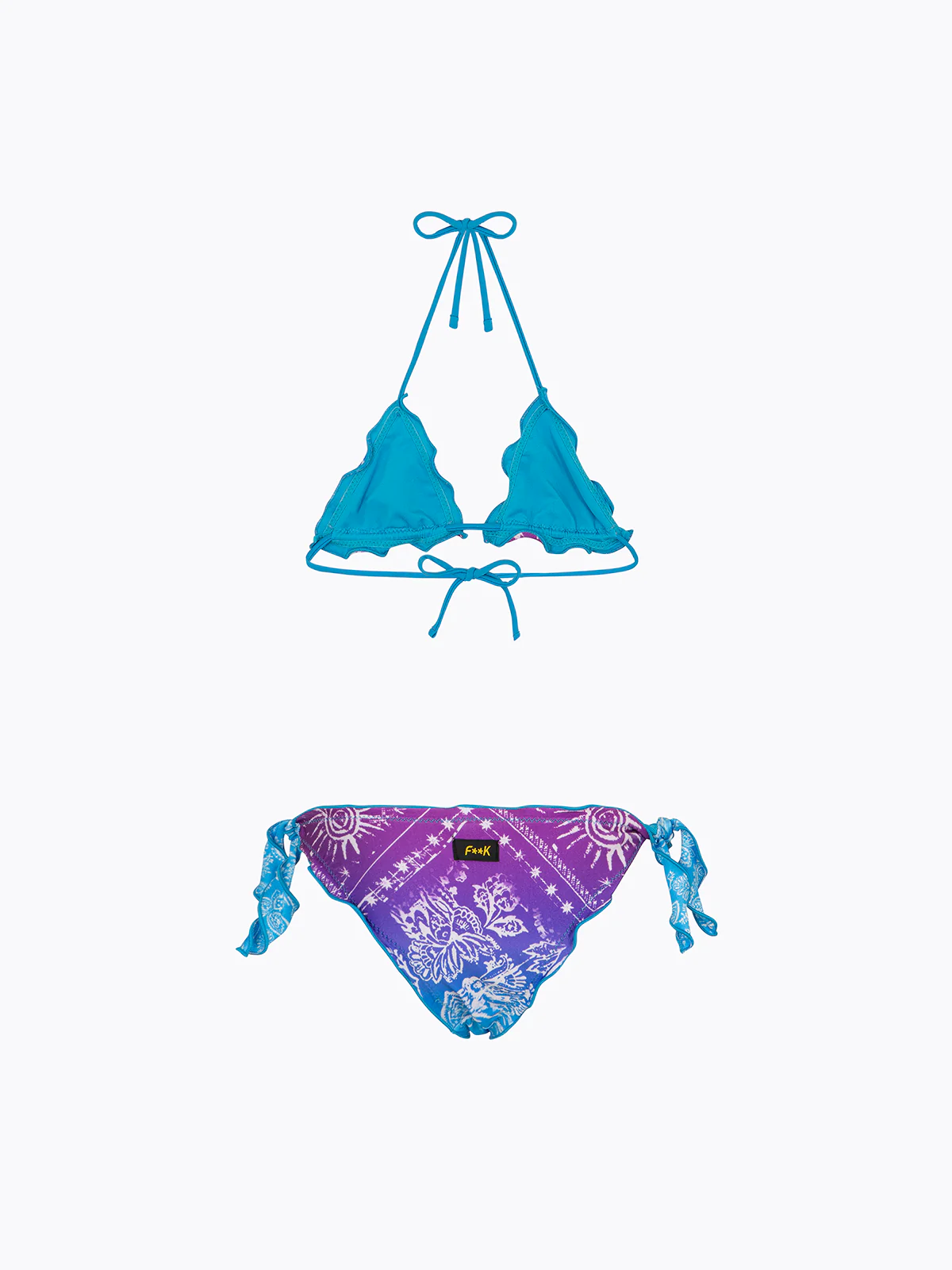 Bikini Bambina F**K Triangolo con Slip Regolabile Fantasia SG0410-X40 - Image 2