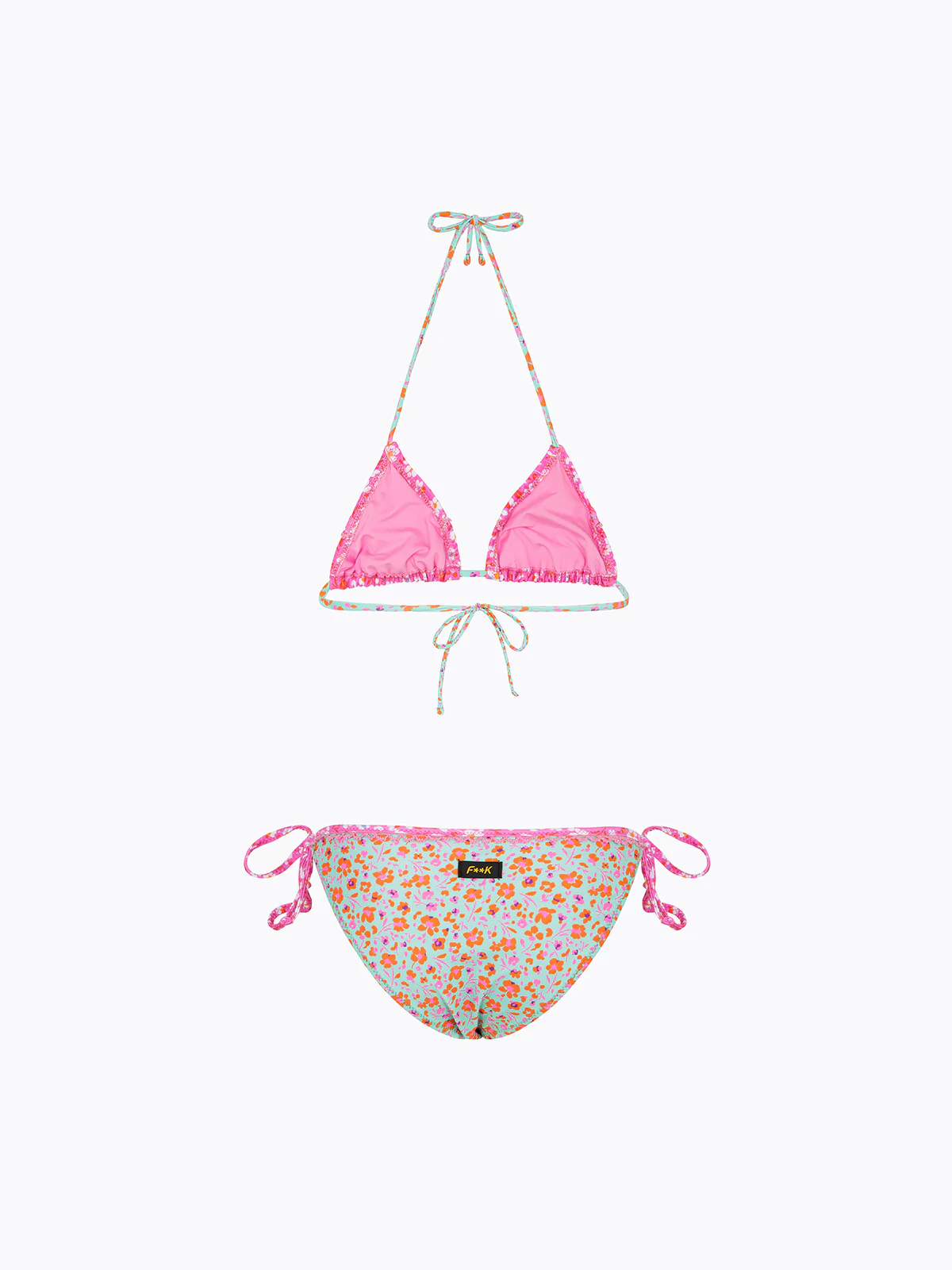 Bikini Bambina F**K Triangolo con Slip Regolabile Fantasia SG0640-X99 - Image 2