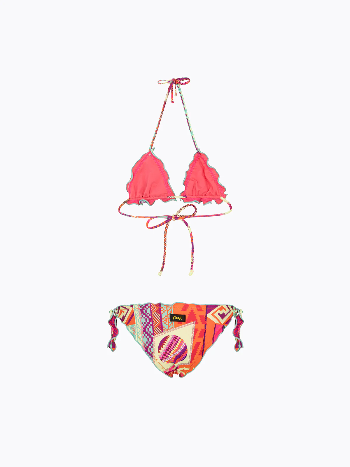 Bikini Bambina F**K Triangolo con Slip Regolabile Fantasia SG0230-X13 - Image 2