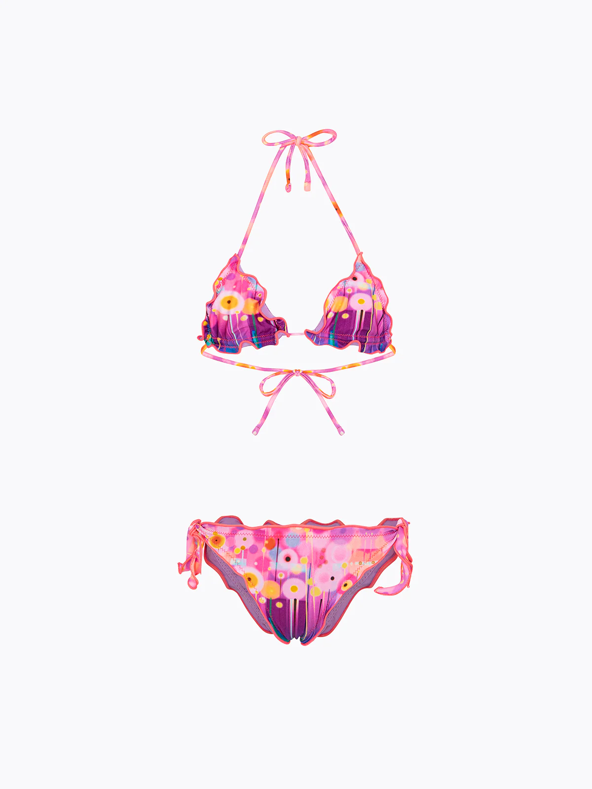 Bikini Bambina F**K Triangolo con Slip Regolabile Fantasia SG0670-X91