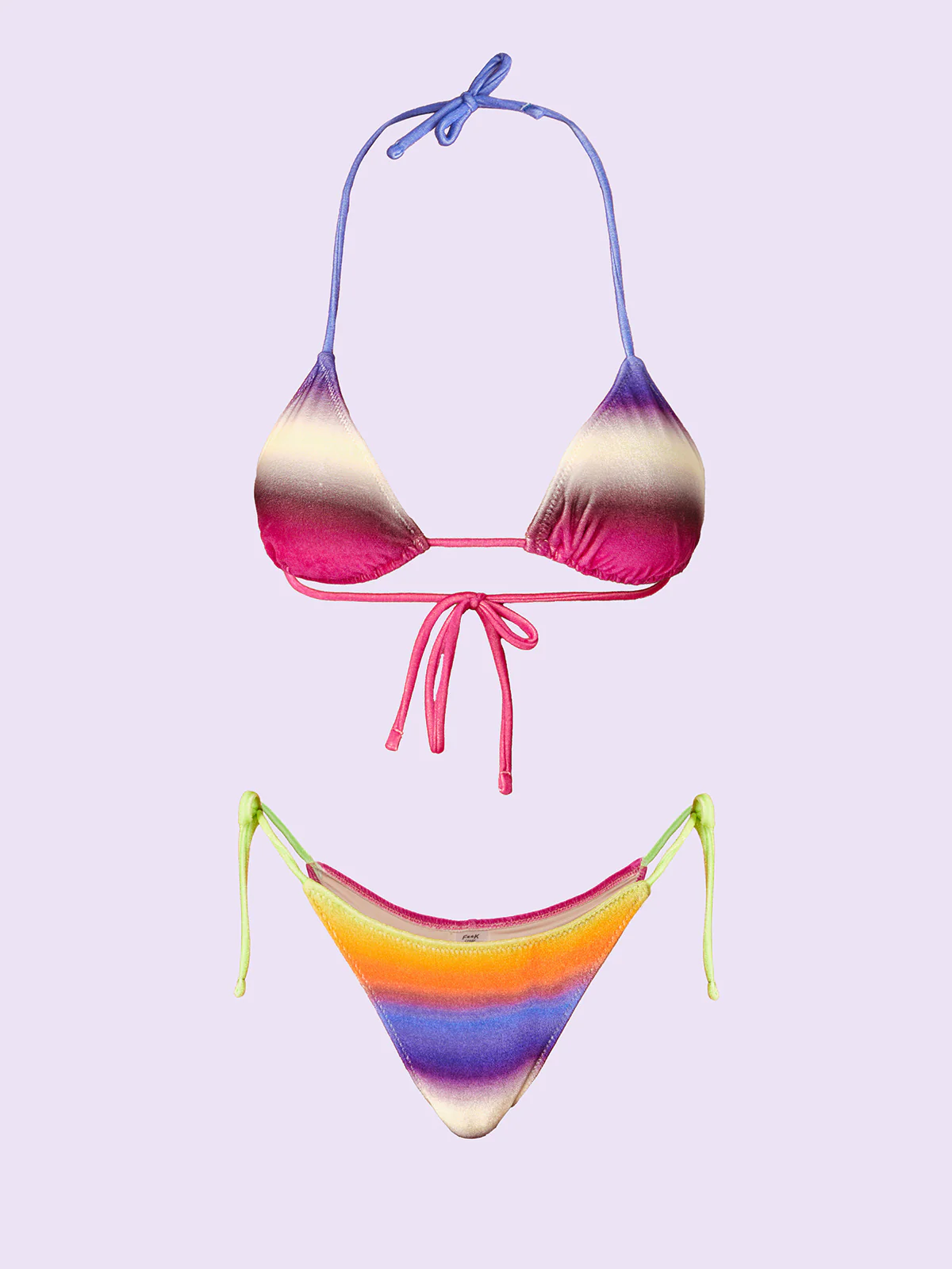 Bikini Donna F**K Crazy Triangolo con Slip Regolabile Fantasia SW0200-X10 - Image 3