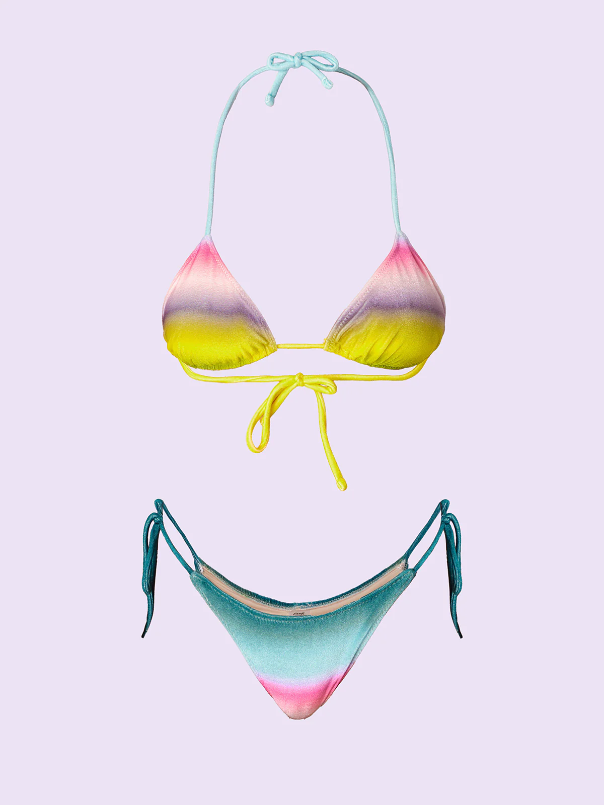 Bikini Donna F**K Crazy Triangolo con Slip Regolabile Fantasia SW0200-X11 - Image 3