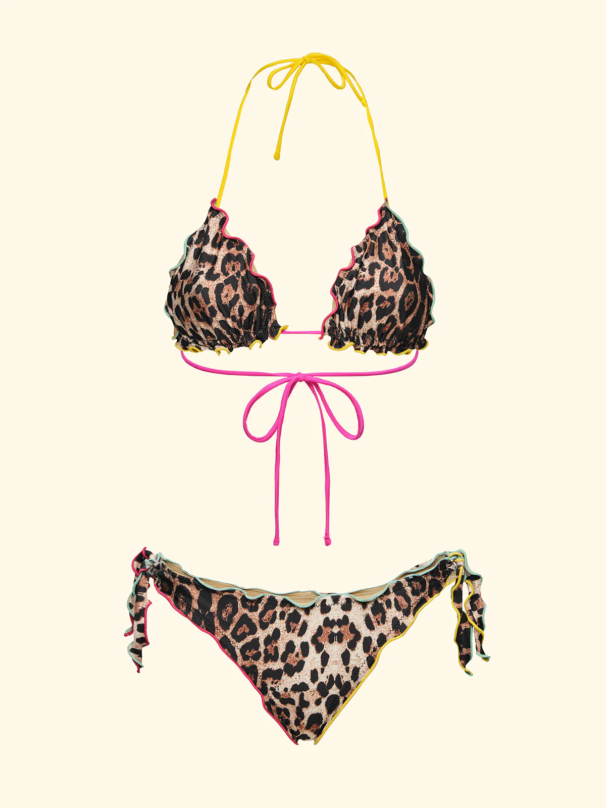 Bikini Donna F**K Triangolo con Slip Regolabile Fantasia SW2501-X02 - Image 3