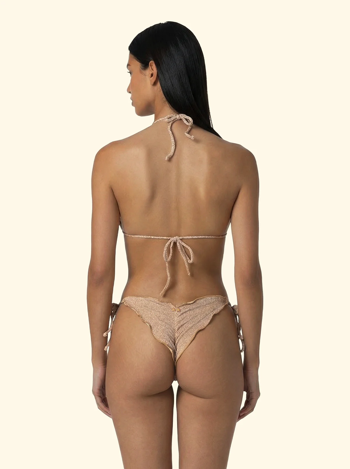 Bikini Donna F**K Triangolo con Slip Regolabile Gold SW1100-GD - Image 2