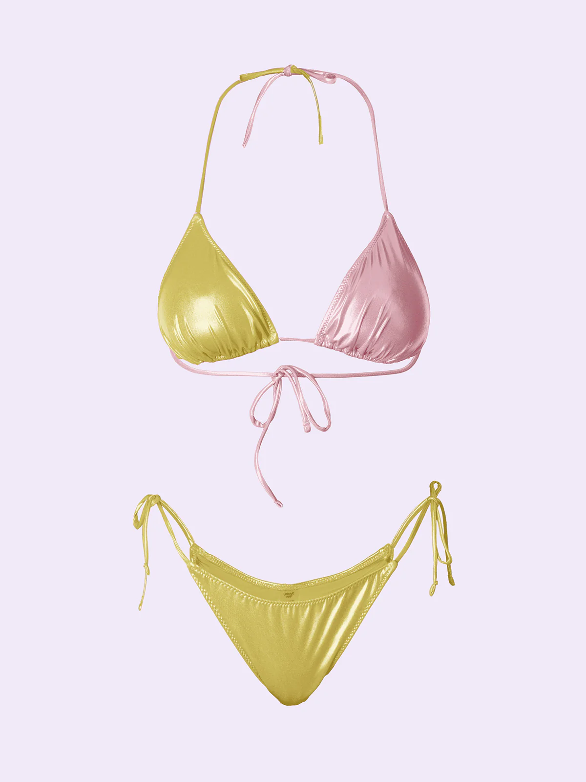 Bikini Donna F**K Crazy Triangolo con Slip Regolabile Verde SW0510-GN - Image 3