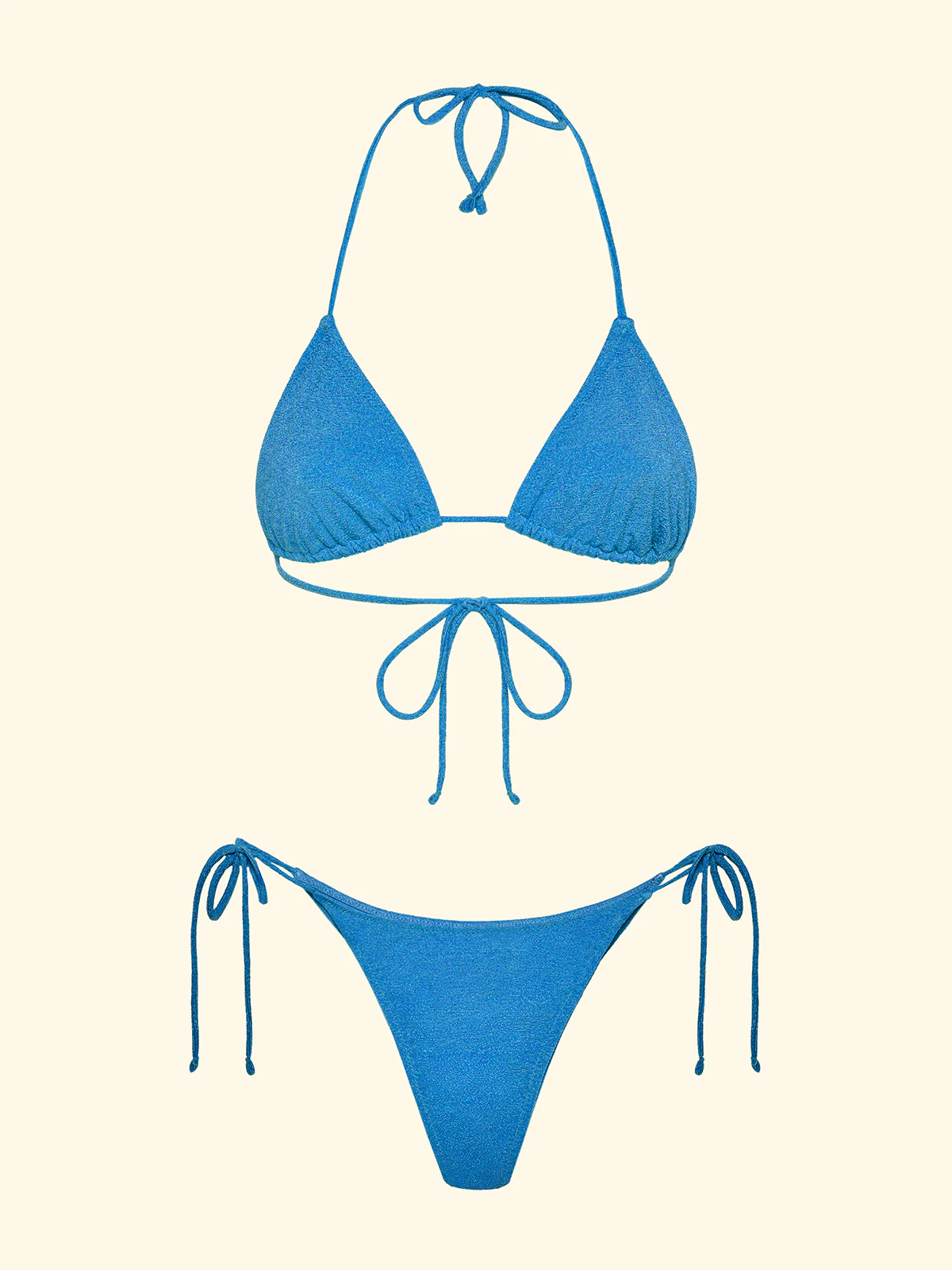 Bikini Donna F**K Triangolo con Slip Regolabile Light Blue SW1800-LG - Image 3